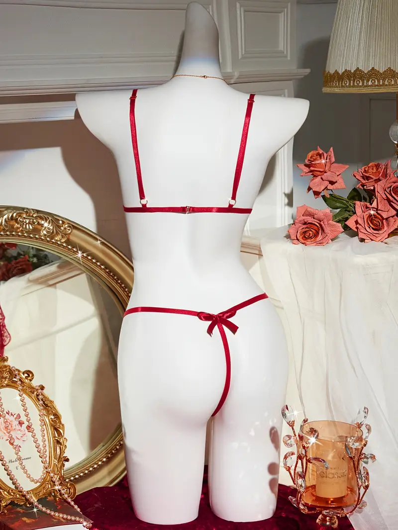 Sexy Underwire Floral Lace Sheer Lingerie Set for Women See Through Bra and Panty