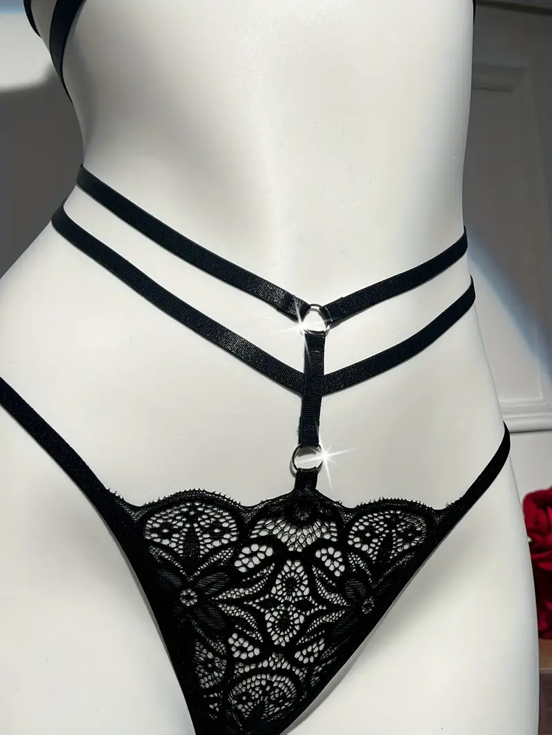 Sexy Women's Perspective Bra Set Underwear Open Bra Erotic Mujer Ropa See Through Lingerie Pornographie Hollow Out Costumes