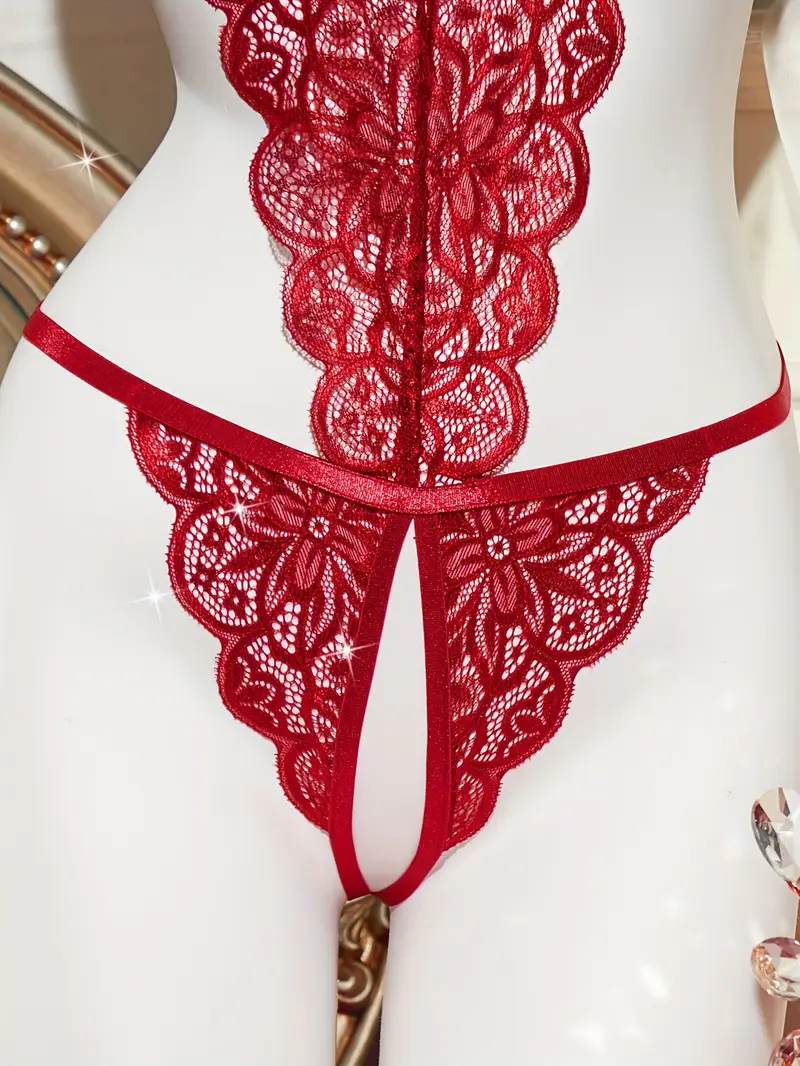 Sexy Underwire Floral Lace Sheer Lingerie Set for Women See Through Bra and Panty