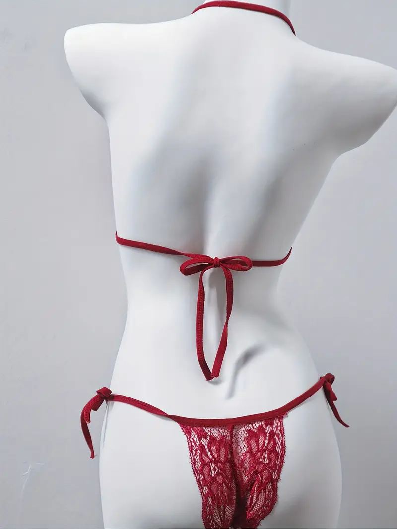 Sexy Underwire Cute Push Up Strappy Embroidered Mesh Sheer Lingerie Set See Through Panty Bra